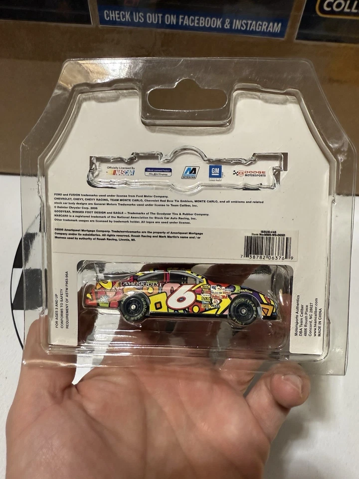 RARE* Mark Martin #6 Ameriquest Soaring Dreams 2006 Team Caliber 1/64 Diecast - Image 4 of 4