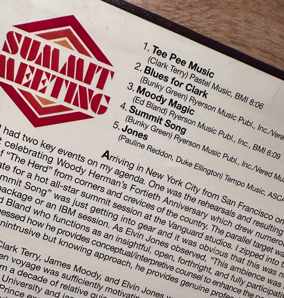 Elvin Jones, James Moody, Clark Terry, Summit Meeting, Jazz CD, Digipak - Bild 3 von 4