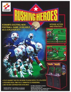 Rushing Heroes Konami Video Arcade Flyer / Brochure / Ad - Excellent