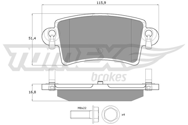 Tomex Brakes BremsbelÄGe Bremsbelagsatz Hinten Renault Master 2 Opel Movano A-image