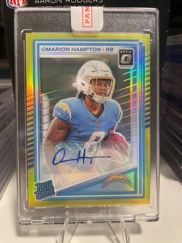 2025 Donruss Optic Omarion Hampton Neon Yellow (RAW)