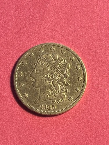1835 $5 Classic Head Gold Half Eagle Coin .