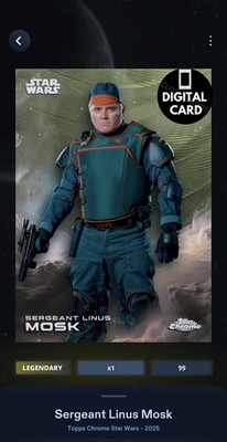 99cc SARGEANT MOSK TOPPS CHROME 2025 GREEN WAVE LEGENDARY Star Wars Card Trader