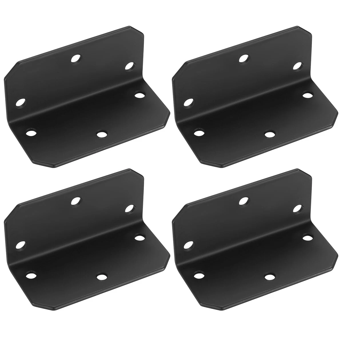 8 Pz Staffe Angolari Piatta, Squadrette Angolari Piastre Staffa Piatta Forata Per Legno, L Staffa Angolare Piatte, Supporto Piastre Di Giunzione Per - Foto 5