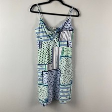 Loft Patchwork Twist Cutout Cami Dress Size 6 Sleeveless Boho Floral