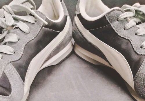 Puma Classic Suede Black/Gray/White Mens Size 10.5 - Picture 6 of 9