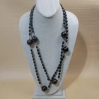 Vintage Signed Accessorcraft NYC Root Beer Bakelite Necklace 1960s-70s  58"