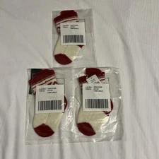 LL Bean Mini Knit Stocking Cream Fair Isle Christmas New Set Of 3