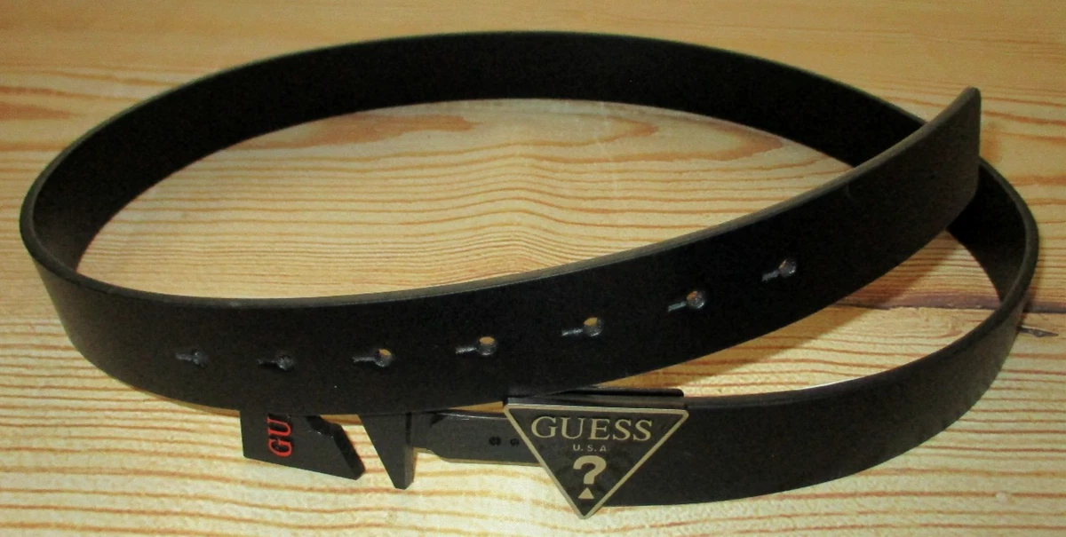 Guess Genuine Leather Black Embossed Belt | Size 34 NWOT Vintage 90s Guess Leather Embossed Belt - Etsy main image 2