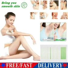 50PCS Hair Removal Paper Double Sided Cold Wax Strips Body Depilatory Patch Skin