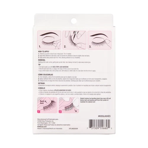 Kiss So Wispy 12mm False Eyelashes, 5 Pairs Reusable Lash Clusters, Easy Apply image 2