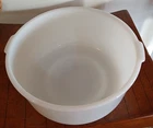 Vintage Glasbake Made for Sunbeam Mixer 19CJ Large White Milk Glass Mixing Bowl