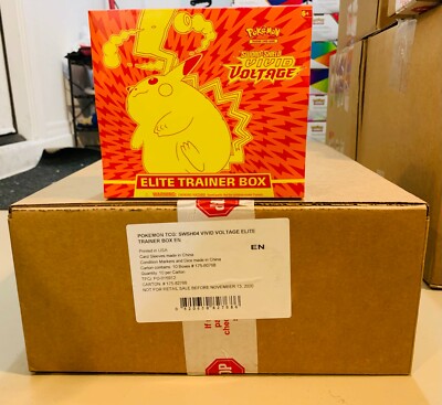 Pokemon Vivid Voltage Sealed Case 10 Elite Trainer Boxes Gilbert Games Ship Fast 820650807688| eBay Pokemon Vivid Voltage Sealed Case 10 Elite Trainer Boxes Gilbert Games Ship Fast 820650807688| eBay