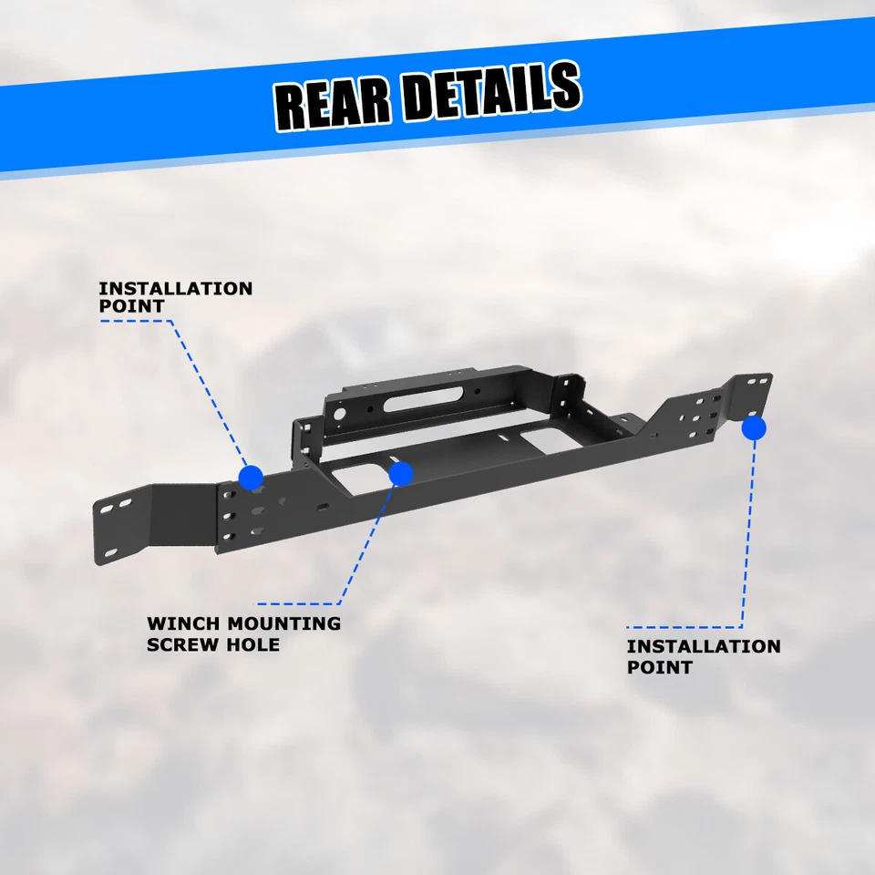Winch Mounting Plate For 2014-2021 Toyota Tundra OEM Front Bumper 12500 Pounds - Image 3 of 4