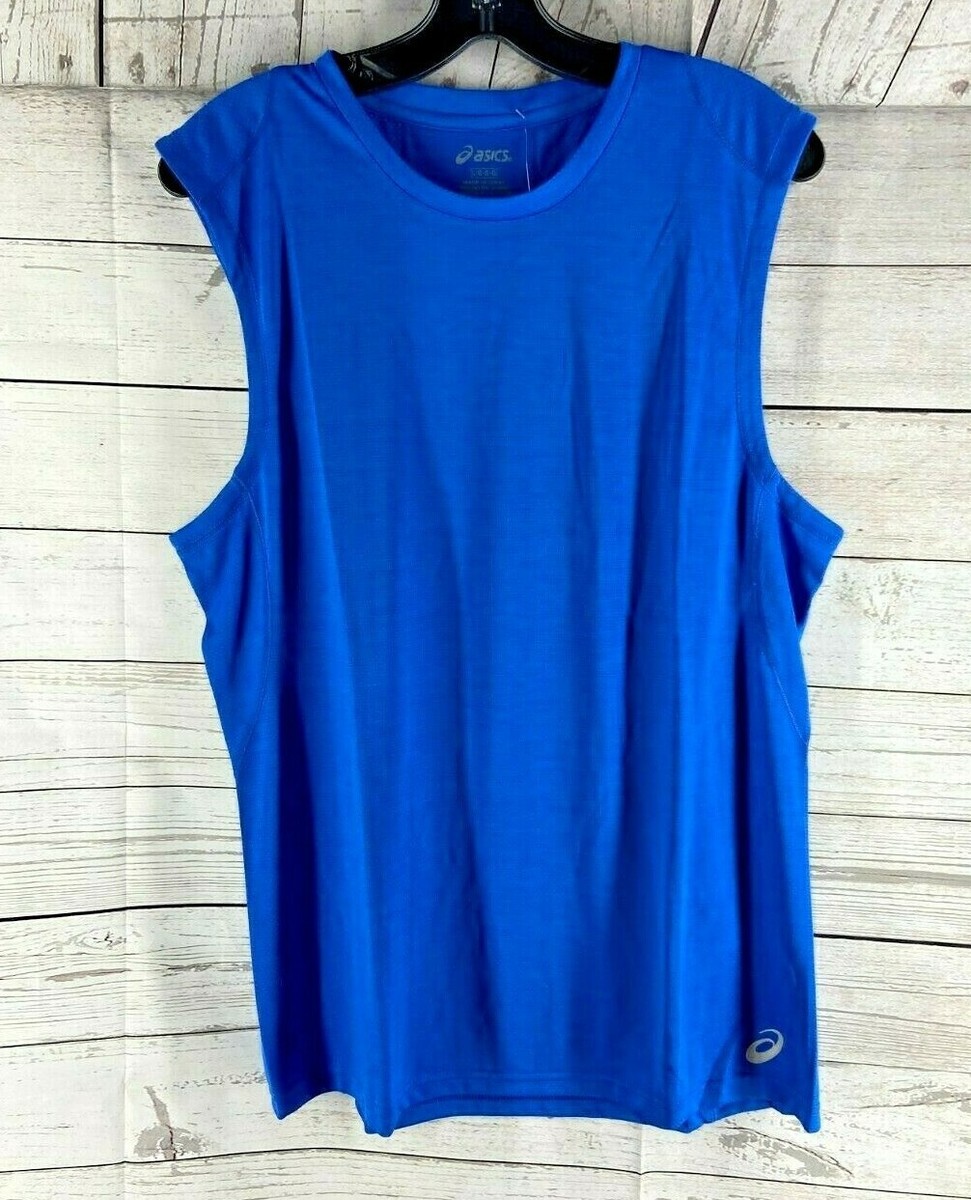 Asics Shirts Asics Circuit ASICS Mens Blue Circuit Warm-Up