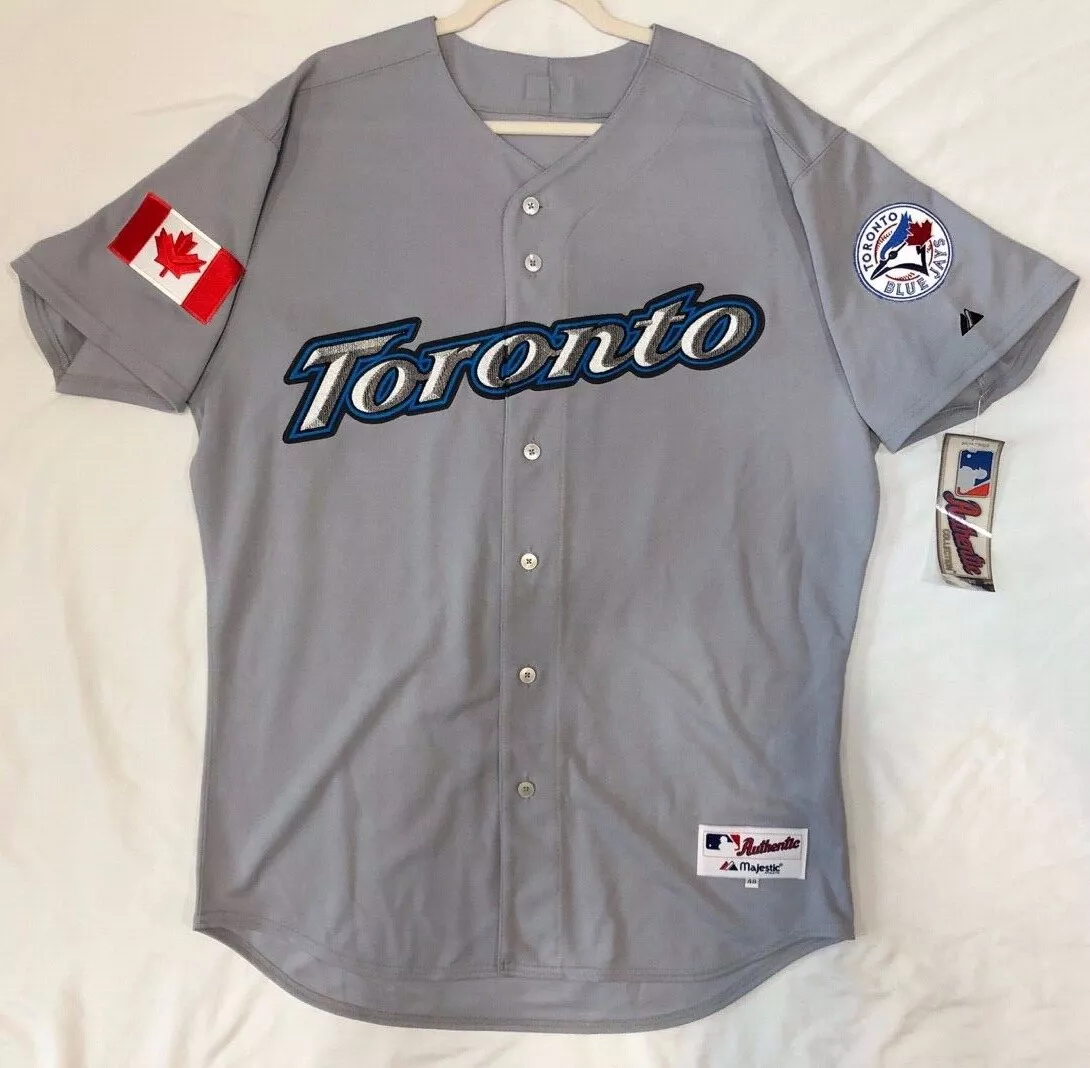 Youth Majestic Toronto Blue Jays Customized Authentic Grey Road MLB Jersey