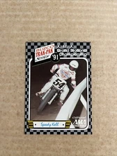 1991 AMA Speedy Kell Buzco Trak-Pak Flat Track Motorcycle Racing Card