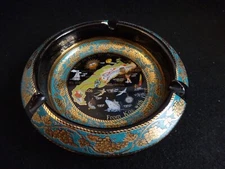 Dynamic  Kos With Love Grapes Vines Map ASHTRAY HAND MADE IN GREECE 24 KT GOLD