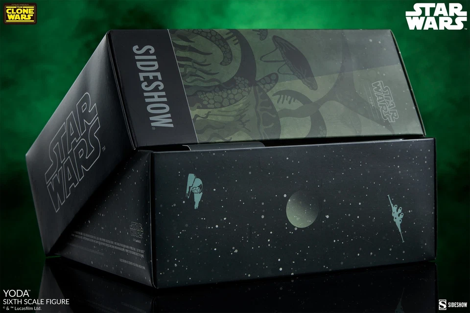 Star Wars The Clone Wars Animated Yoda Jedi Master 1/6 Action Figure Sideshow - Image 2 of 4