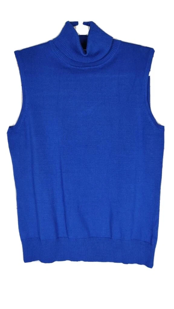 Cable and gauge sleeveless clearance turtleneck