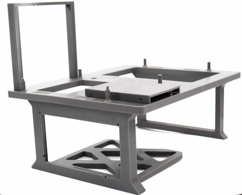 PC Test Bench mit GPU Support, SSD Fach 2,5'  PETG in Grau/Schwarz - Bild 2 von 4