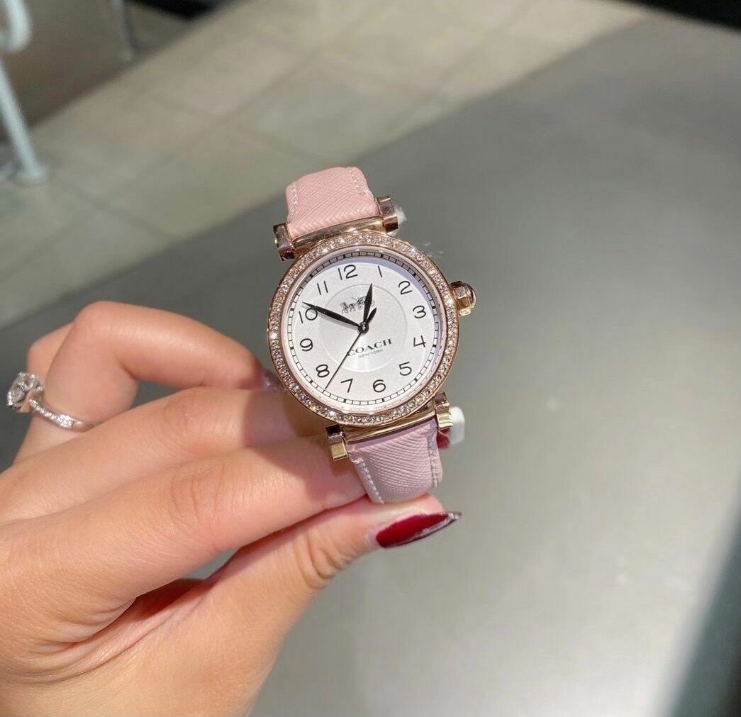 NWT COACH GLITZ CASE LEATHER STRAP WOMEN'S WATCH 14503394 NWT COACH GLITZ CASE LEATHER STRAP WOMEN'S WATCH 14503394