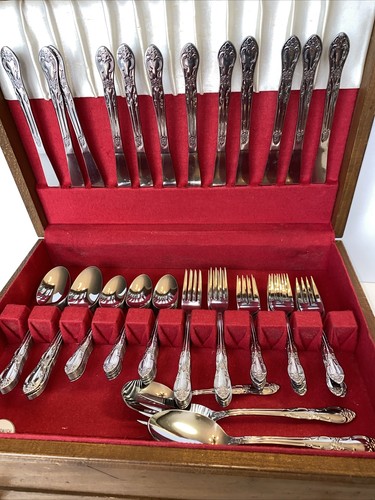 Oneida Craft THOR Edelstahl Blumenrolle OHS103 Service für 12 60+ Stck. mit Etui