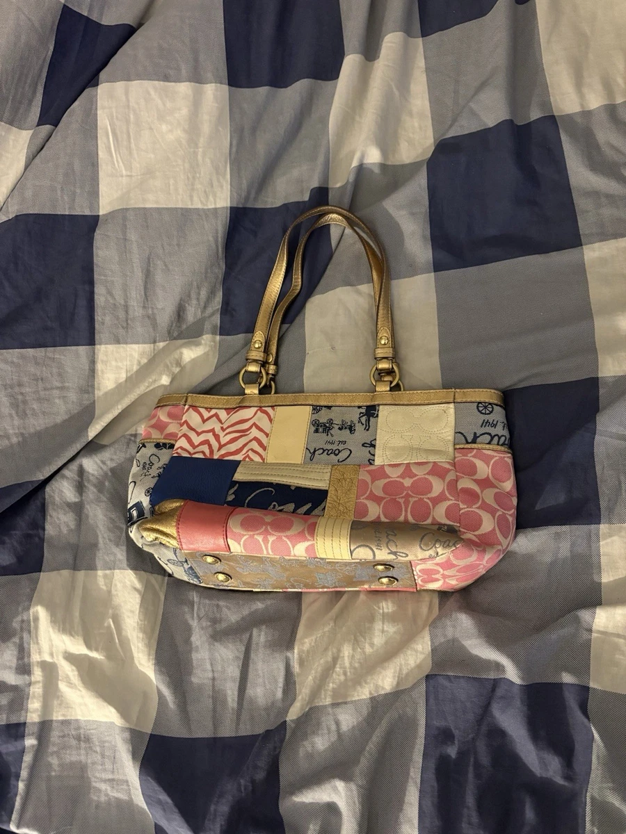 Coach Patchwork Denim Exterior Shoulder Bags Bags & Handbags for