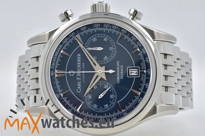 Carl F. Bucherer Manero Flyback Chronograph 00.10919.08.53.21 Blue Dial 43mm