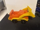 Vtg Fisher Price Little People Construction Worker Bulldozer Vehicle