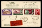 DR WHO 1950 EGYPT FDC? THREE COMMEMORATIONS  REGISTERED M70434