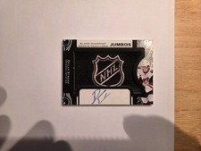 2016-17 Upper Deck Black Diamond Team Logo Jumbos NHL Shield Auto Patch Dylan...