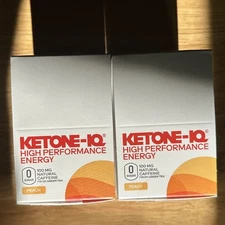 KETONE-IQ High Performance Energy Peach, 6 X 2 oz Each (2-Pack) 