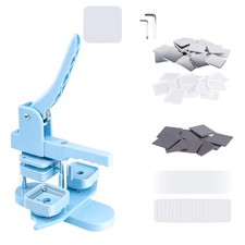 Button Maker Machine Square-Shaped 50mm 1.97 inch Fridge Magnet Kit 100 Sets
