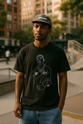 Supreme T shirt Mens L Black Art Graphic Tee Prodigy Mobb Deep Made in USA