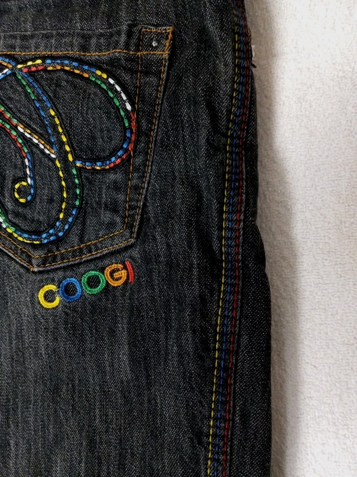 Jeans estilo angustiado vintage Coogi infantil juvenil tamanho 3/4 usado  - Imagem 4 de 4