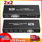 2x2 4K HDMI DVI Video Wall Controller Processor 1x2 1x3 1x4 Multi Screen Splicer