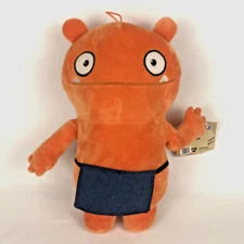 UGLY DOLLS 14" Wage Plush Orange Ugly Doll in Blue Apron - Tag Attached