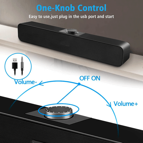 Bluetooth 5.0 Wired TV Speaker Soundbar 3D Sound Bar Home Theater Subwoofer - Picture 3 of 7