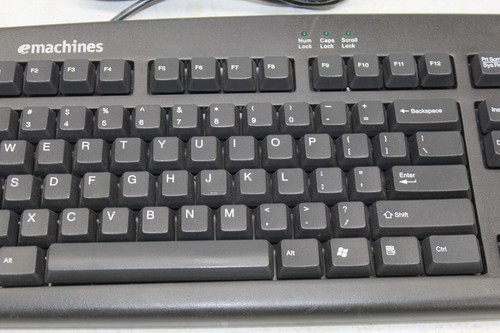 eMachines KB-9908 PS/2 Wired Keyboard with Volume Keys 8.F5-Used #M - Picture 3 of 8
