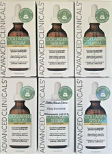 6 Pack COLLAGEN SERUM Advanced Clinicals 1.75 oz (52mL) WHOLESALE LOT