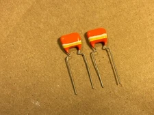 2 NOS Mullard Tropical Fish .033 uf 400v Capacitors Guitar Tone Caps (Qty Avai)