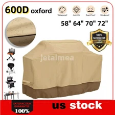 600D Waterproof Outdoor Barbecue BBQ Gas Grill Cover Heavy Duty 58" 64" 70" 72"