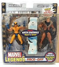2006 Marvel Legends Face-Off WOLVERINE Vs SABRETOOTH Action Figure Set NEW
