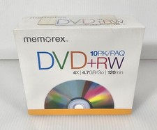 NEW Memorex DVD RW 4.7GB Discs 10-Pack, 120 Min