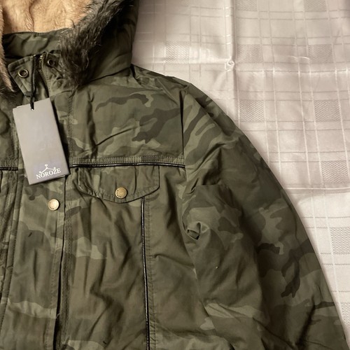 Ladies Camouflage Parka Coat Uk Size 12 .fur Lined Hood - Drawstring Waist. New - Picture 5 of 24