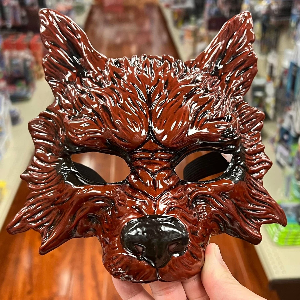 Wolf Mask Half Unisex Halloween Party Masquerade Mask (Burgundy) - Image 4 of 4