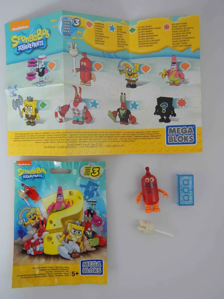 NEW Mega Bloks RED FISH MiniFigure - SpongeBob SquarePants Series 3 With Staff - image 2 of 4