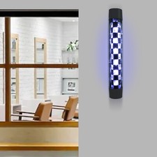 34.4" Barber Shop Pole Rotating Light LED Checks Pole Light Hair Salon Sign NEW