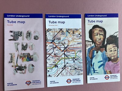 Neu 2023 London U-Bahn-Karte
